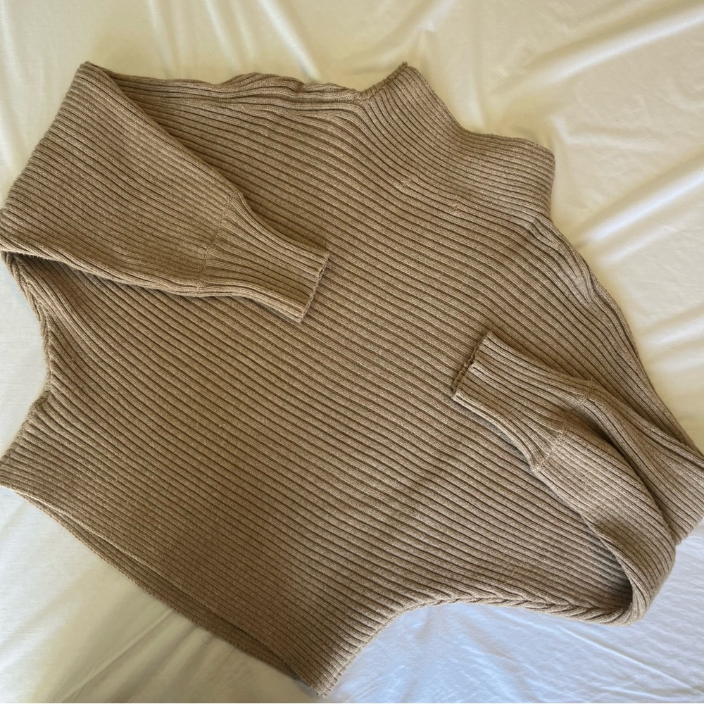 ANTHRO Mock Neck Cinched Waist, Sweater